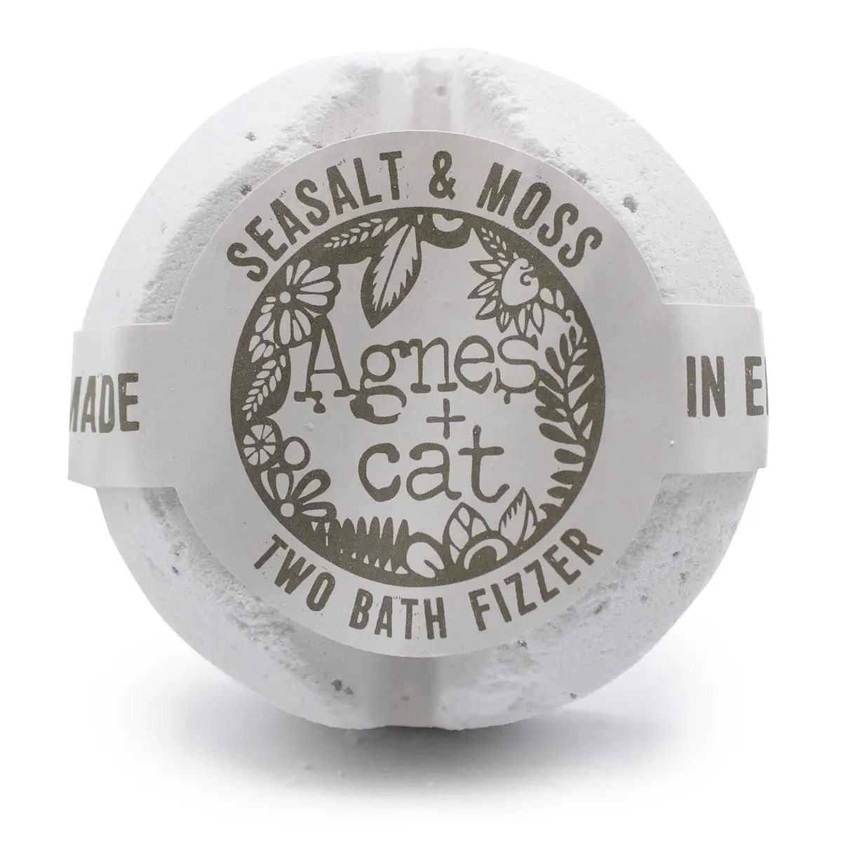 Agnes + Cat Bath Fizzer - Seasalt and Moss — Bath · GlowDuty apothecary