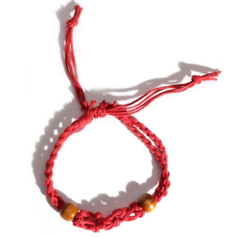 Bracelet en cordon pour  pierres précieuses 20-28 cm/7,8-11 pouces - Rouge