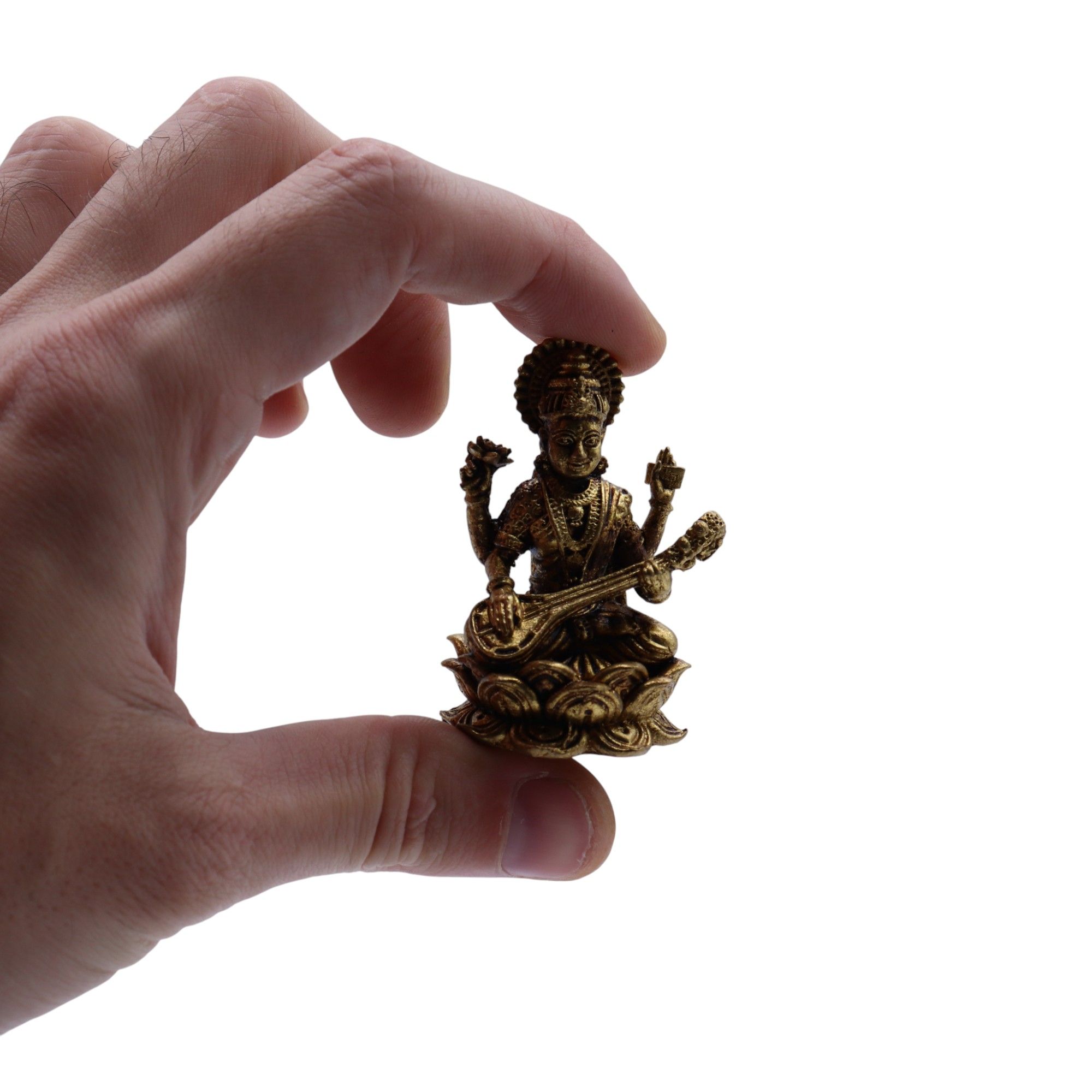 Miniatyrstaty av Guden Sarswati (52g)  - 49mm