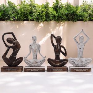 Estatuas de Yoga de Madera