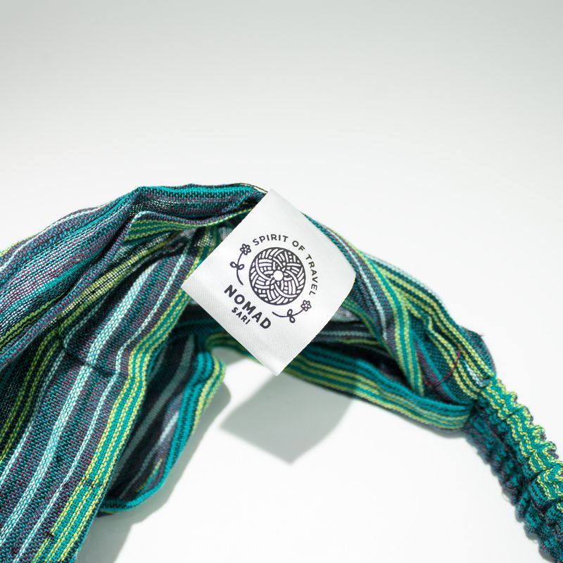 Nomad Sari - Hippy Headband - Blockprint Assorted Designs - (56x25cm) Free size