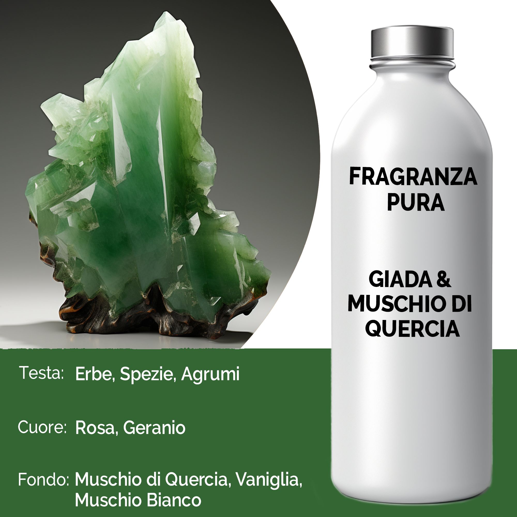 Fragranza Pura 500g - Giada & Muschio di Quercia