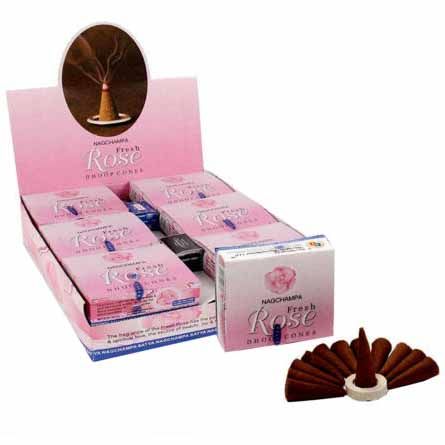Incenso Fresco Rosa Dhoop Cones