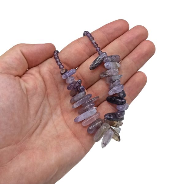 Collier de Gemmes Longues - Améthyste