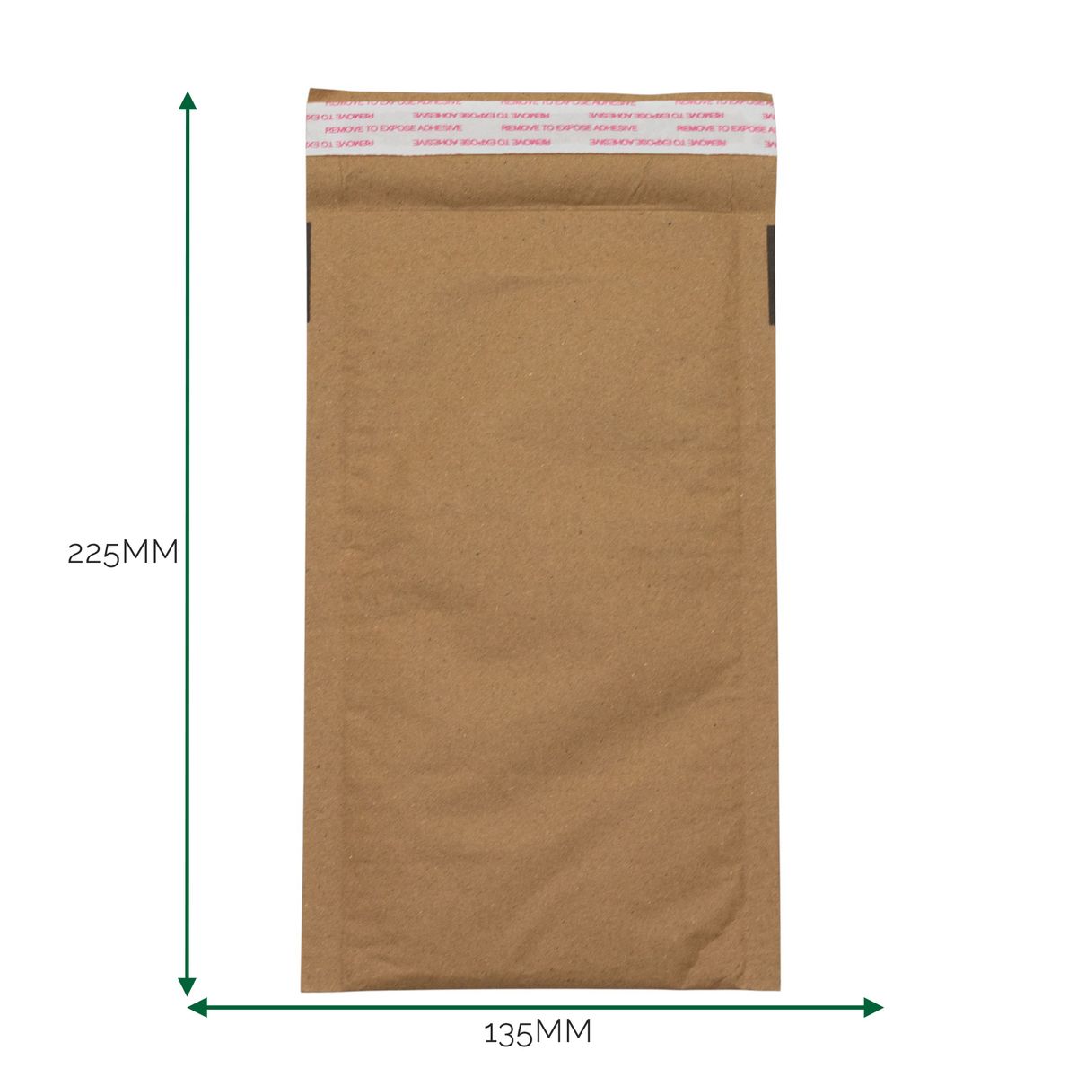 Envelope acolchoado em papel Kraft com estrutura alveolar (135x225+40mm)