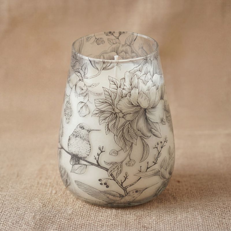 Stort Doftljus i Glasburk - Drawn by Flame