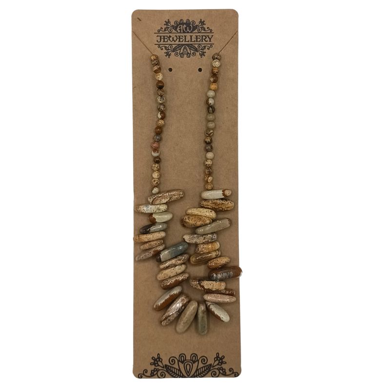 Collier de Gemmes Longues - Jaspe Map