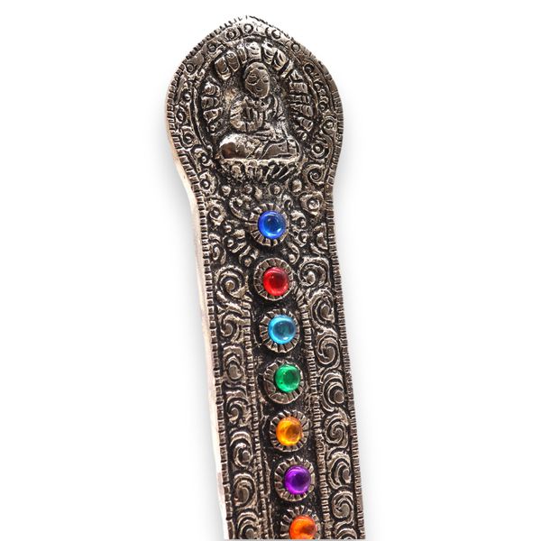 Porte-encens Bouddha tour des 7 chakras 16x6x7cm
