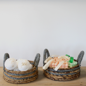 Banana Leaf & Seagrass Square Basket