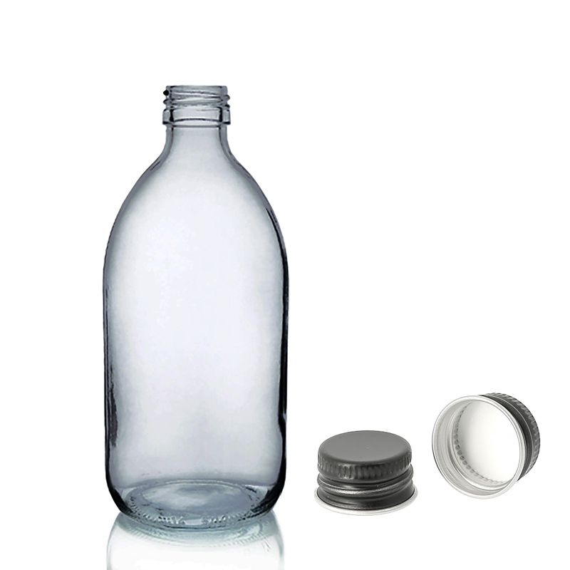 250ml Matná Skleněná Lékovka - Bez Uzávěru