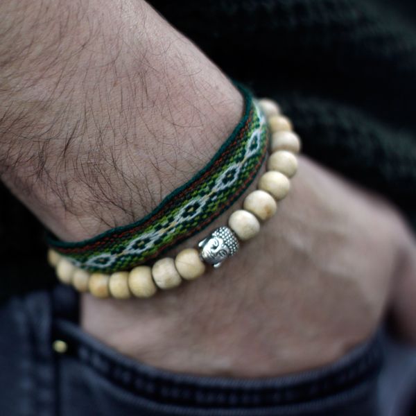 Perles de Bois de Sandales Parfumées et Bracelet Buddah