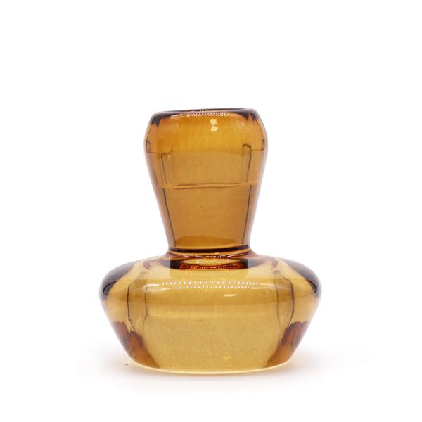 Portavelas reversible con diseño de seta para cena / vela de té - Ámbar antiguo