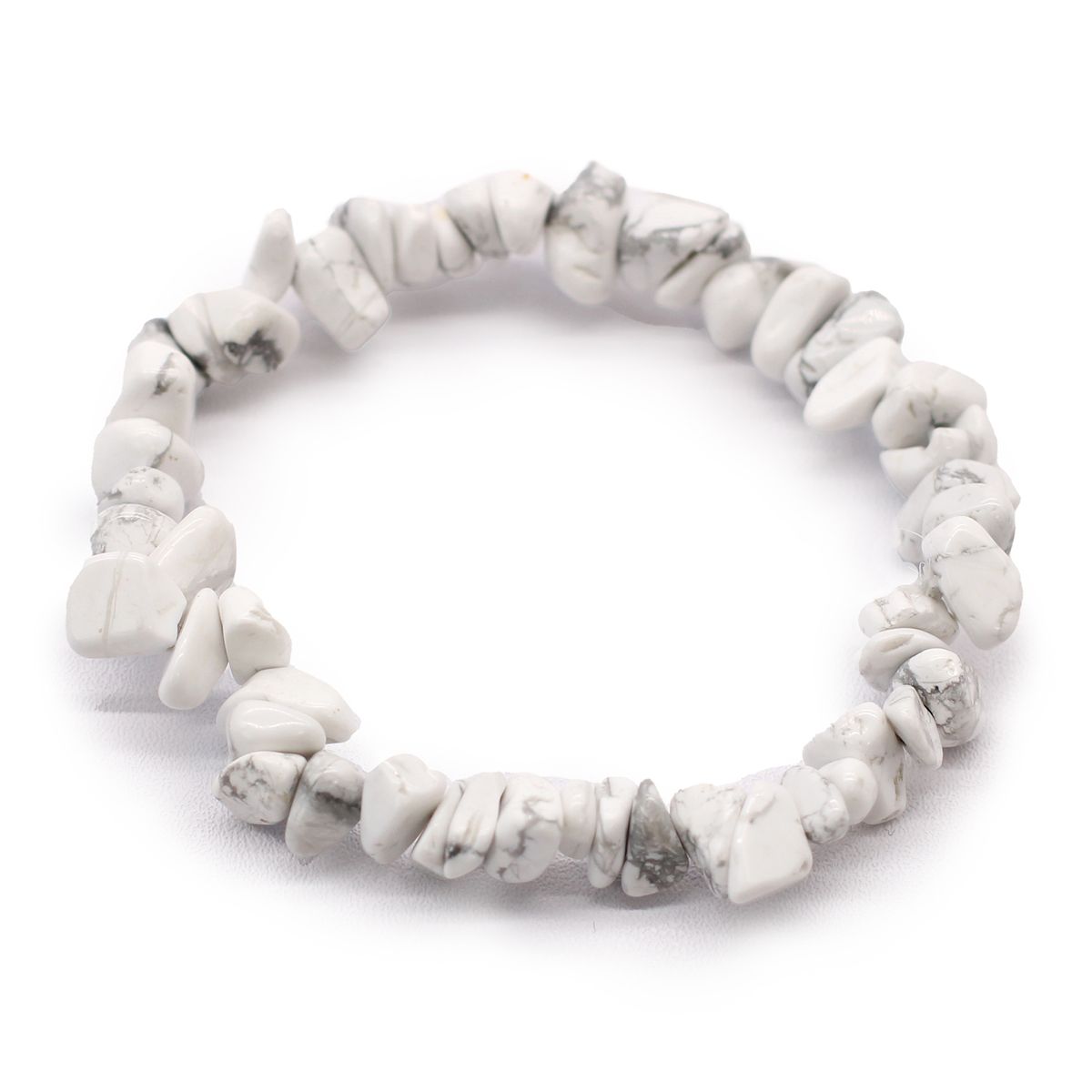 Pulseira Fragmentos de Pedras Preciosas - Jaspe branco