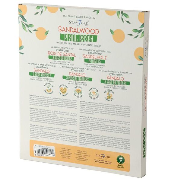Pack de 6 bâtons d'encens Masala à base de plantes - Bois de santal