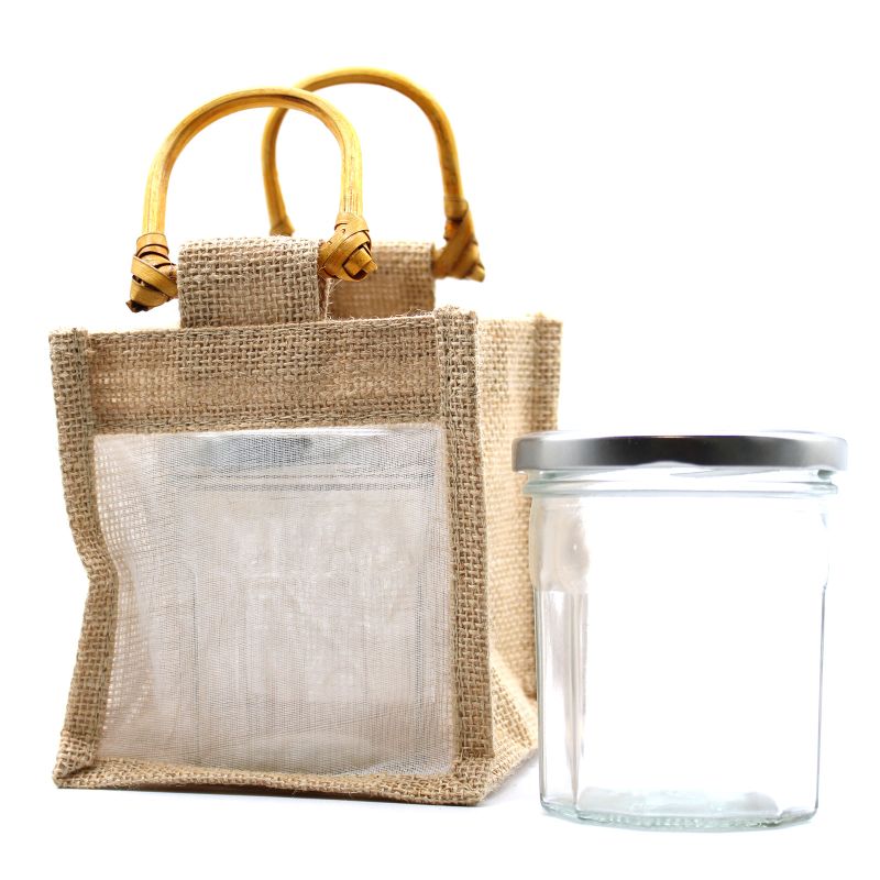 Paniers en Jute et Coton - 1 Fenêtre - Naturel