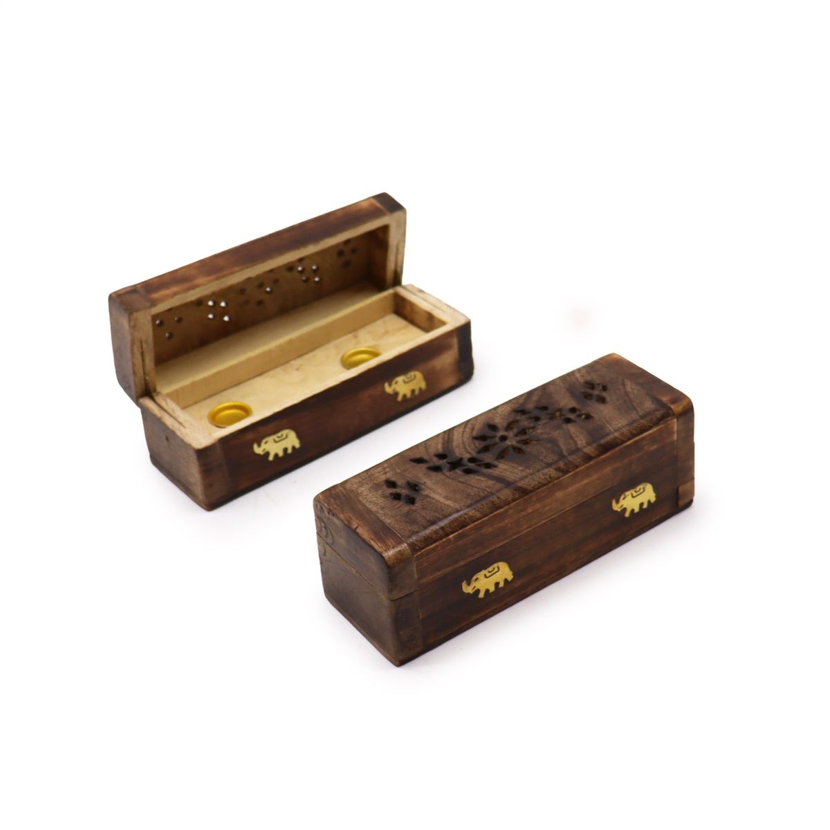 Caixa para fumo de cones de incenso 6" - Madeira de manga