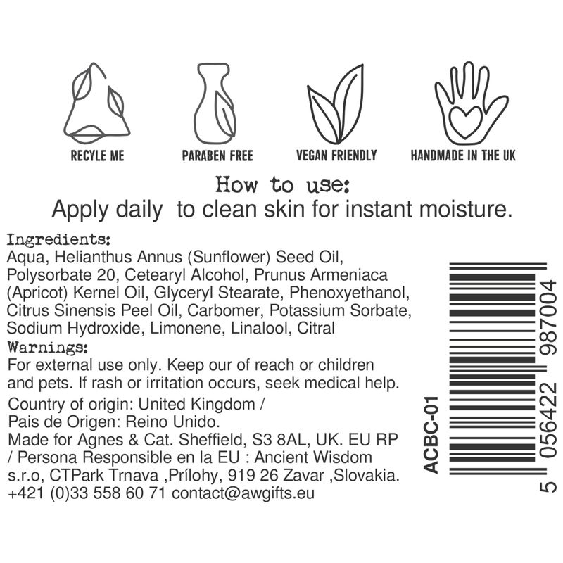 Hand and Body Cream 300ml - Clementine
