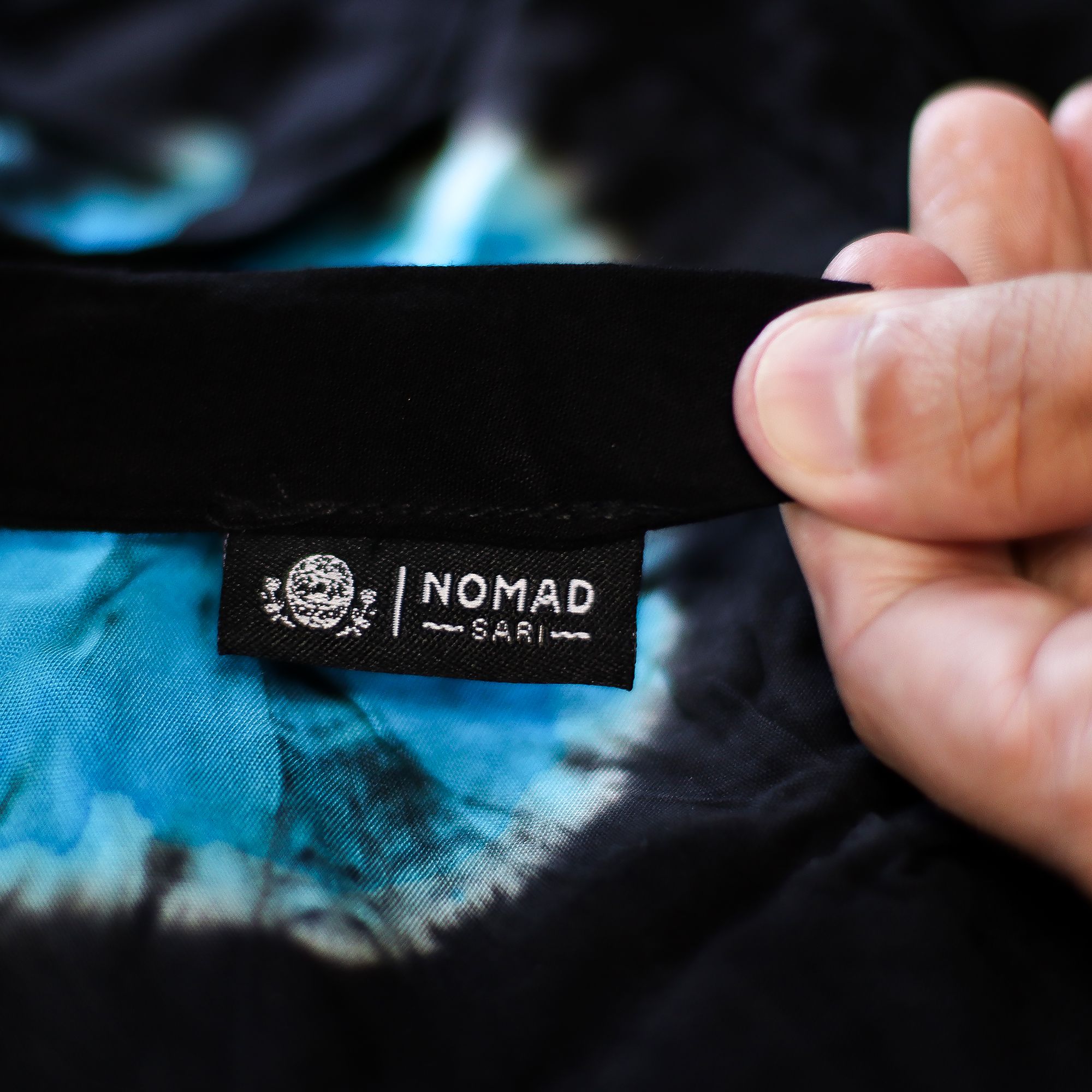 Hlače za opuštanje japanskog stila - srednje veličine - plava, narančasta