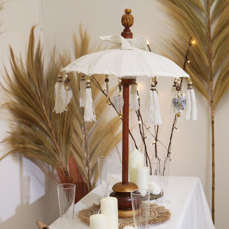 Décoration Maison - Parasol Bali - Toile - Naturel - 40cm