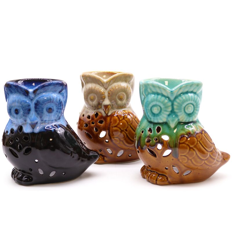 Brûleur à l'Huile Rustique Classique - Hibou de Côté (assortis)