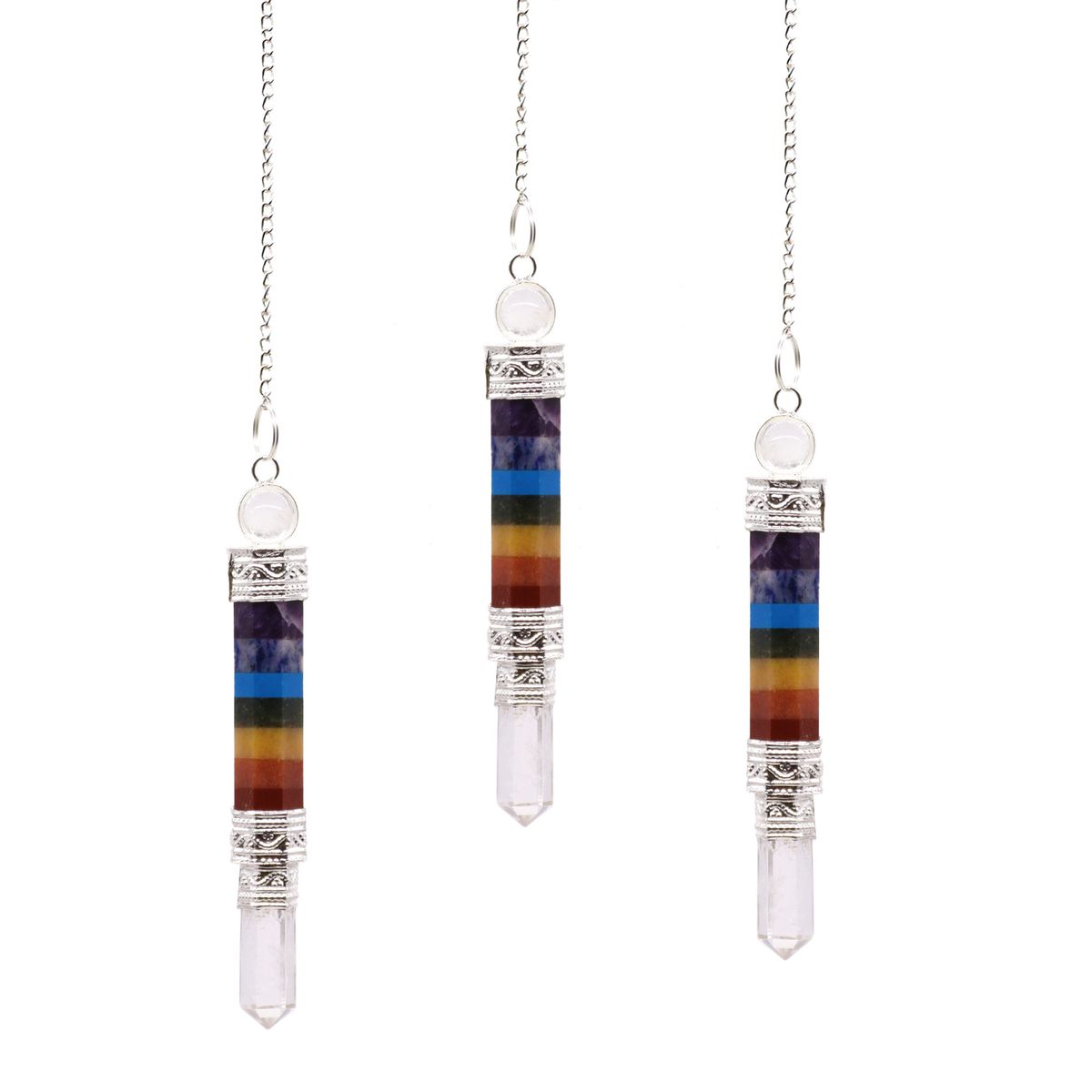 Pêndulos 7 Chakras 3 peças