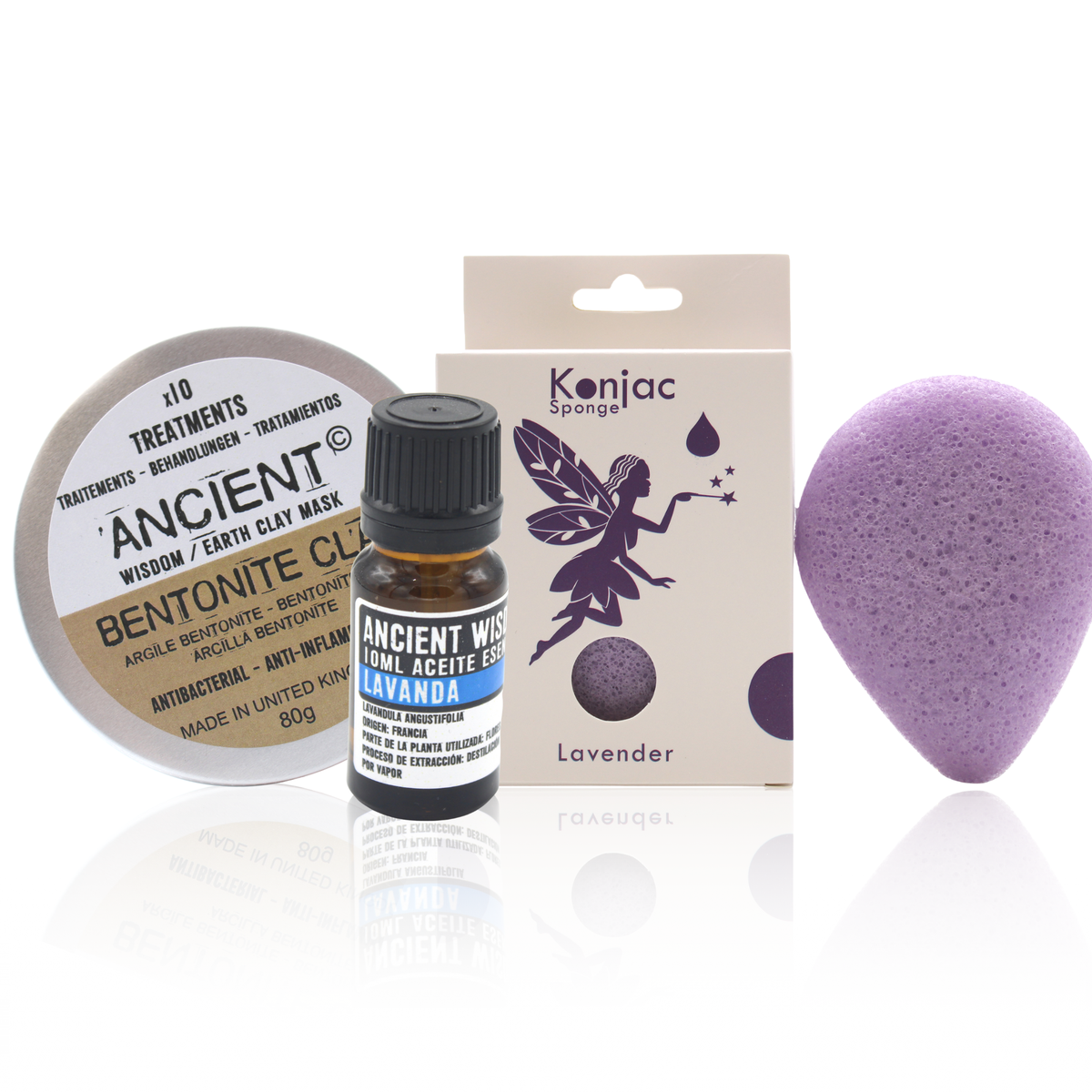 Esponja Konjac Roxa, Argila e Óleo Essencial