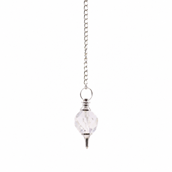 Facted Gemstone Pendulum - Rock Quartz