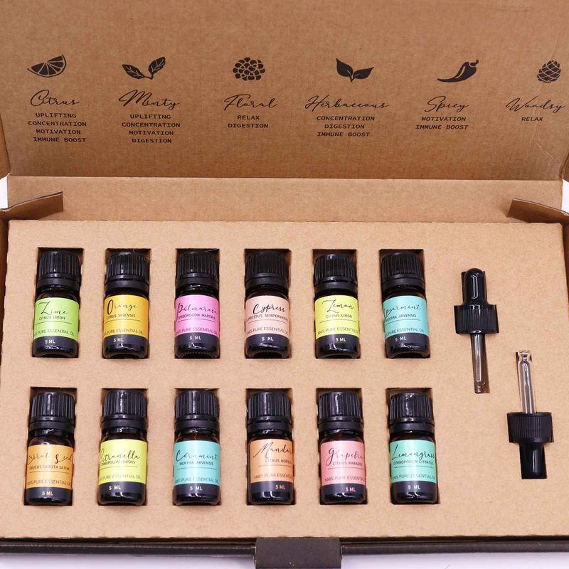 Coffret d'huiles essentielles pour l'aromathérapie - Été