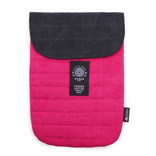 Bolsa Acolchoada para Portátil Efeito Lavagem - Rosa