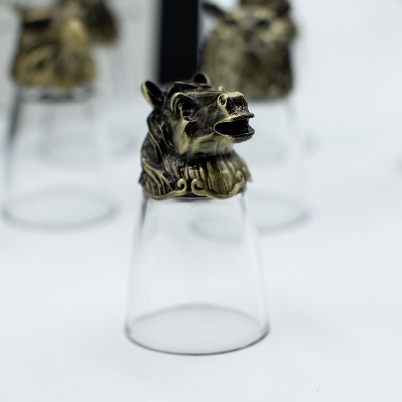 Gift Set of 12 Bottom Up Shot Glasses (25ml) - Forest & Mystical Creatures