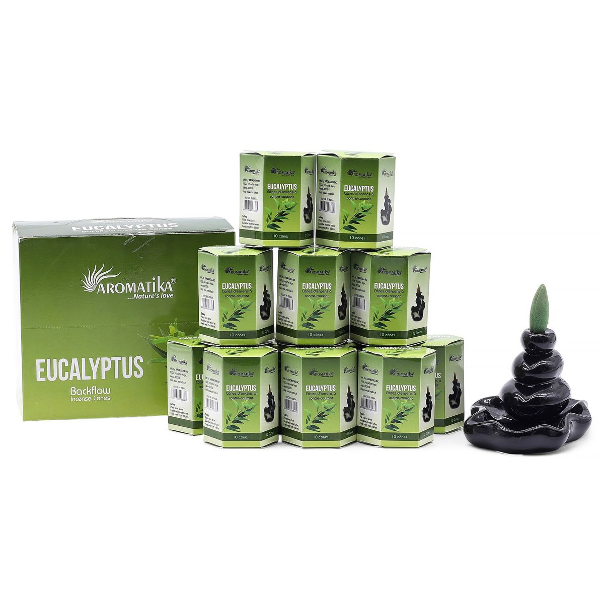 Embalagem de 10 incensos Masala Refluxo - Eucalipto