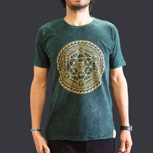 Medium Stone Washed Teashirt - Chakra - Green