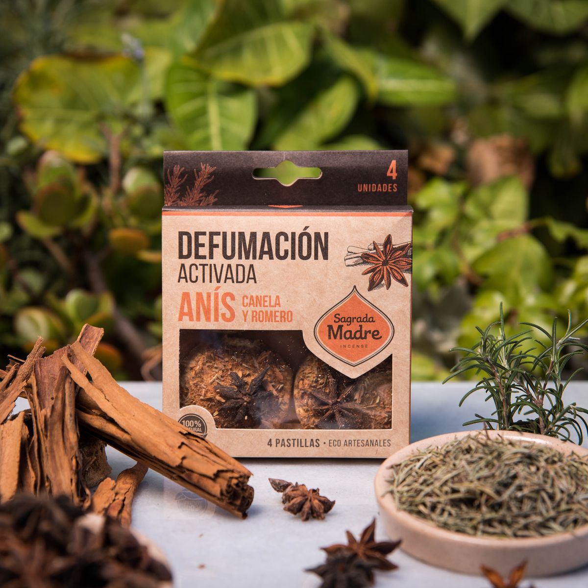 Pastilhas de incenso em resina x 4 Anis, Canela e Alecrim