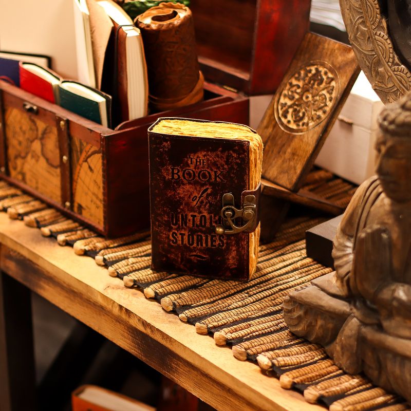 Шкіряний Блокнот "The Book of Untold Stories" із Необрізаним Краєм 13х10 см