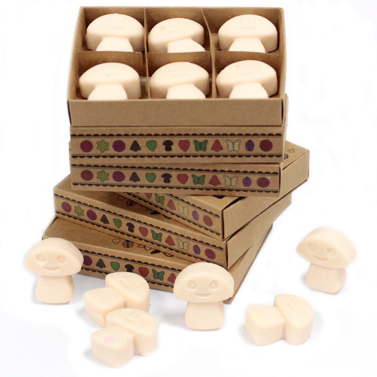 Caixa de 6 velas de soja - Noz-moscada e baunilha