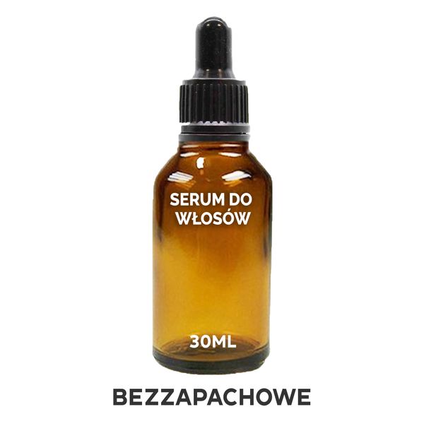 Organiczne Serum do Włosów 30 ml - Bezzapachowe - BEZ ETYKIETY