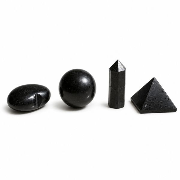 Four Gemstone Shapes - Black Tourmaline