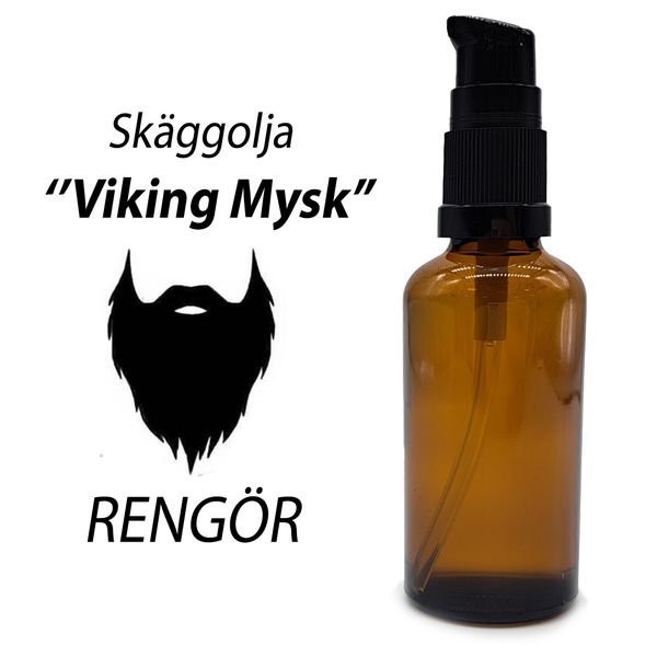 50ml Skäggoljor - Viking Mysk - Utan Etikett
