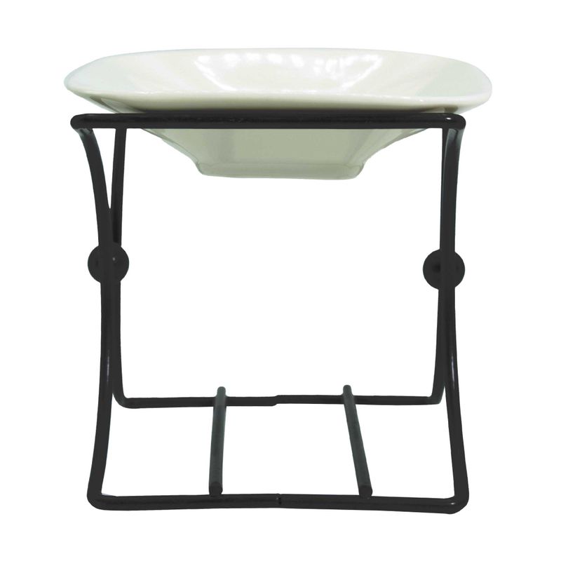 Soporte cuadrado de cerámica y metal