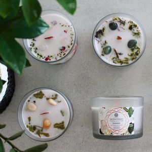 Velas Perfumadas con Piedras Preciosas