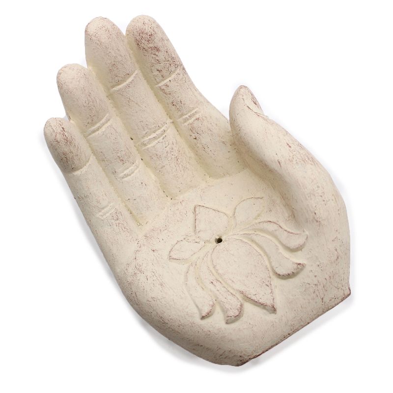 Main Porte-Encens - Lotus (Blanc)