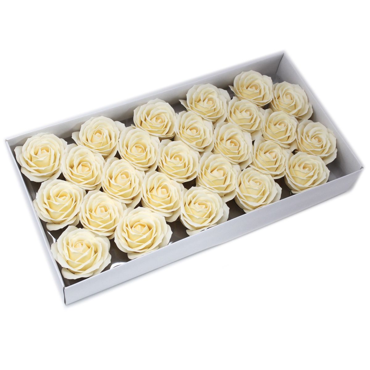 Flor decorativa grande para trabalhos manuais - marfim
