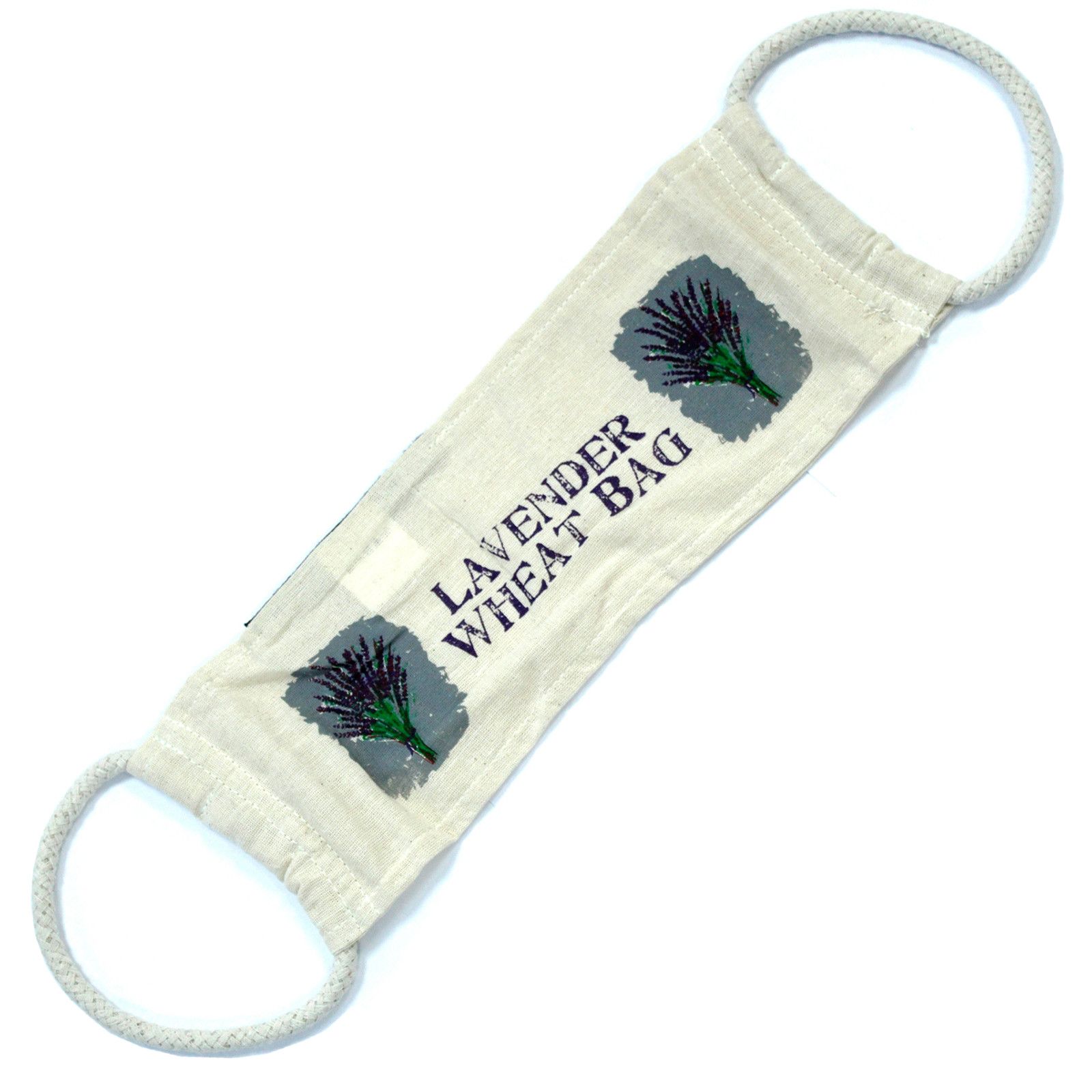 Cotton Wheat Bag with Rope Handles - Floral Accent