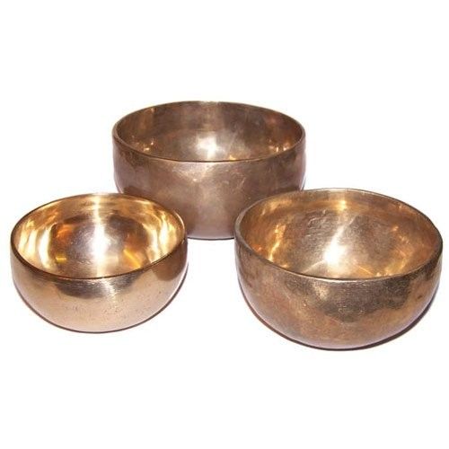 Bol Chantant en Laiton Fait Mains - Set de 3