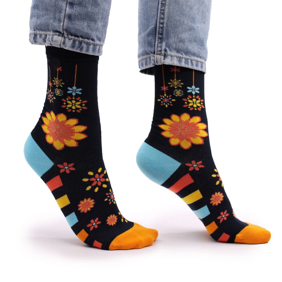 Meias Hop Hare Bambu (S/M) - Flores de Mandala