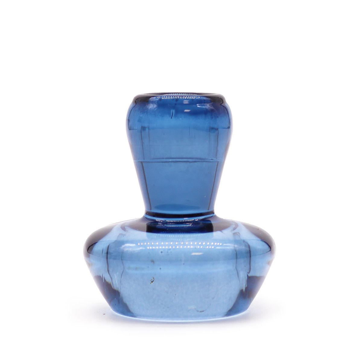 Castiçal reversível com desenho de cogumelo para jantar / vela de chá - Azul real