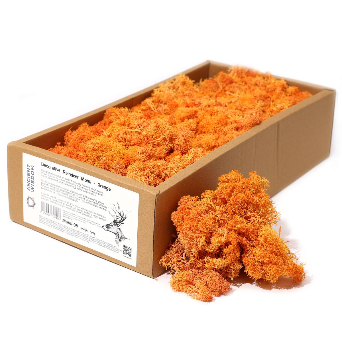 1x Musgo decorativo - Laranja - (aprox. 500 g)