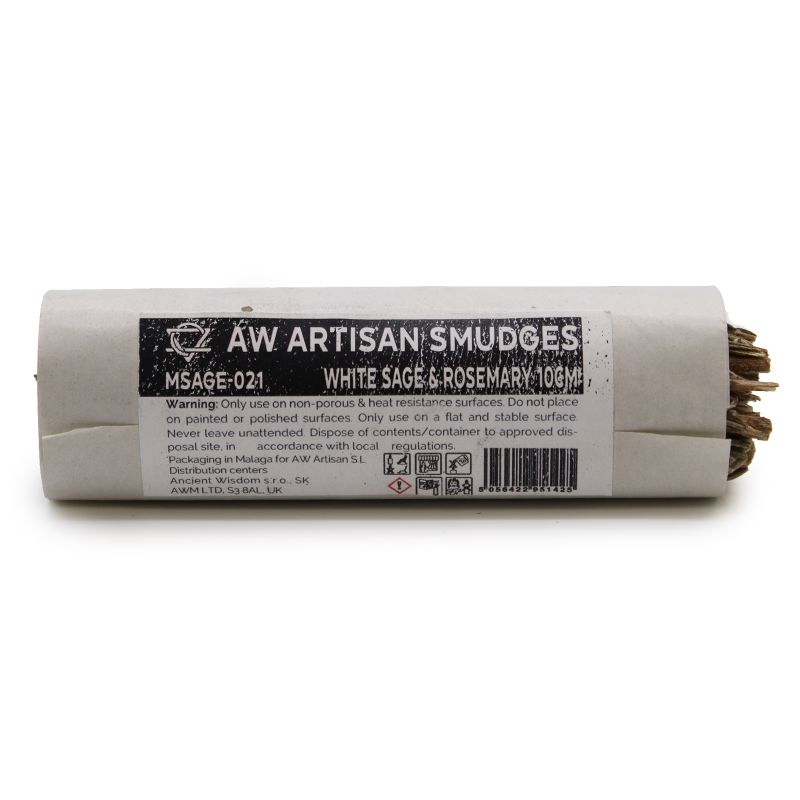 Batonnets de Sauge avec Emballage Kraft - Sauge Blanche & Romarin 10cm