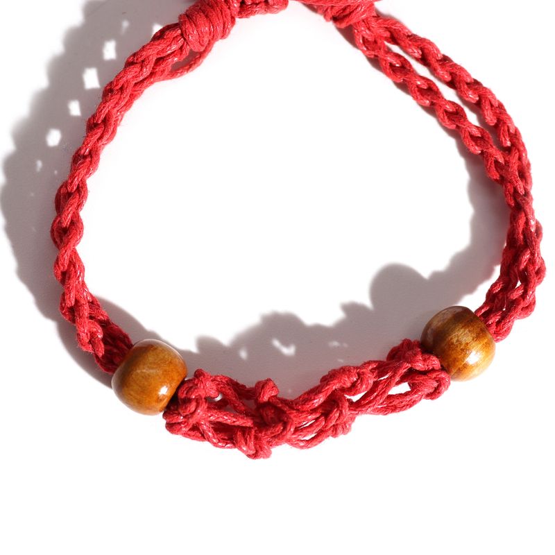 Bracelet en cordon pour  pierres précieuses 20-28 cm/7,8-11 pouces - Rouge
