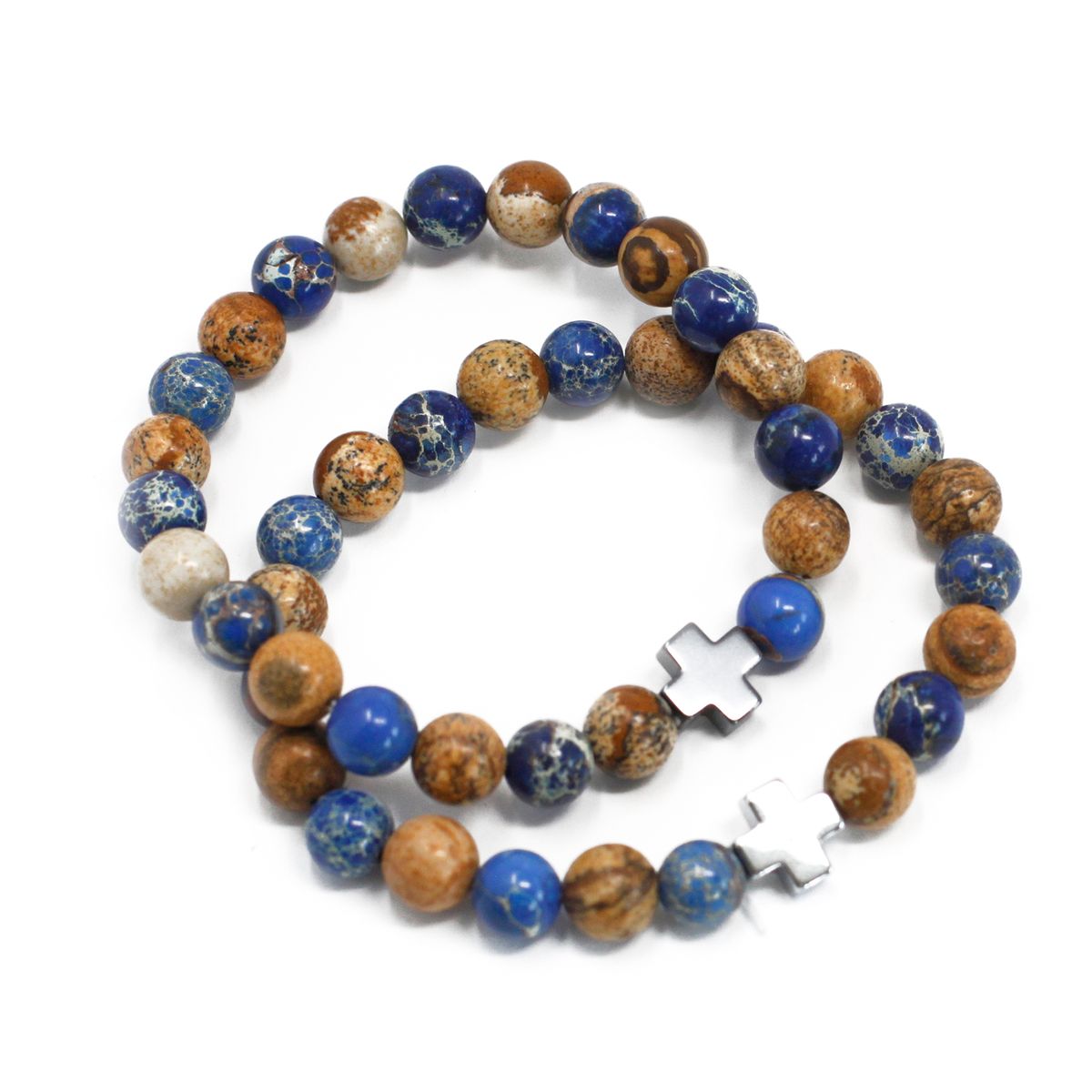 2 Pulseiras com Pedras Preciosas - Arco-Íris